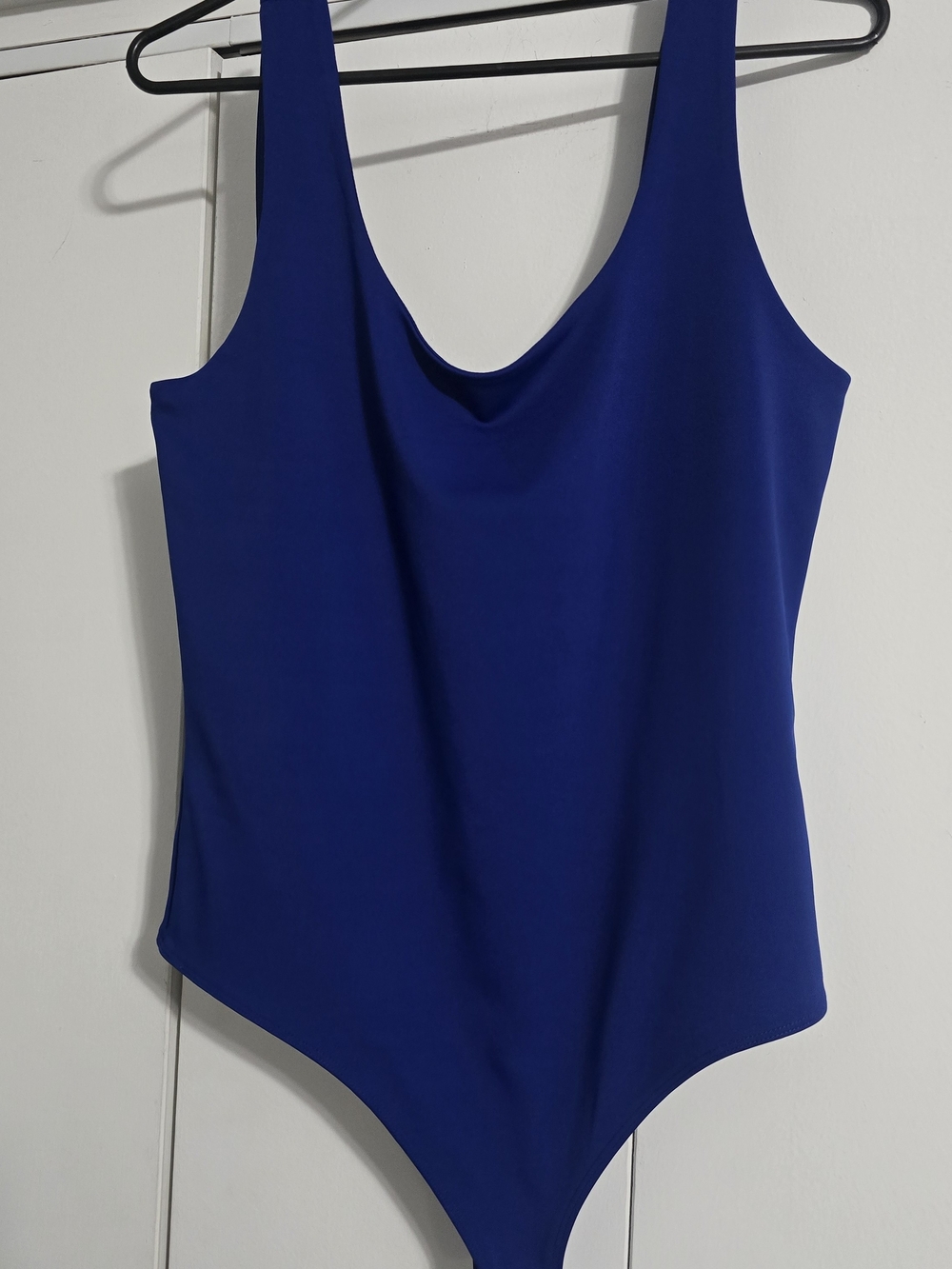 Express Royal Blue Scoop Neck Bodysuit